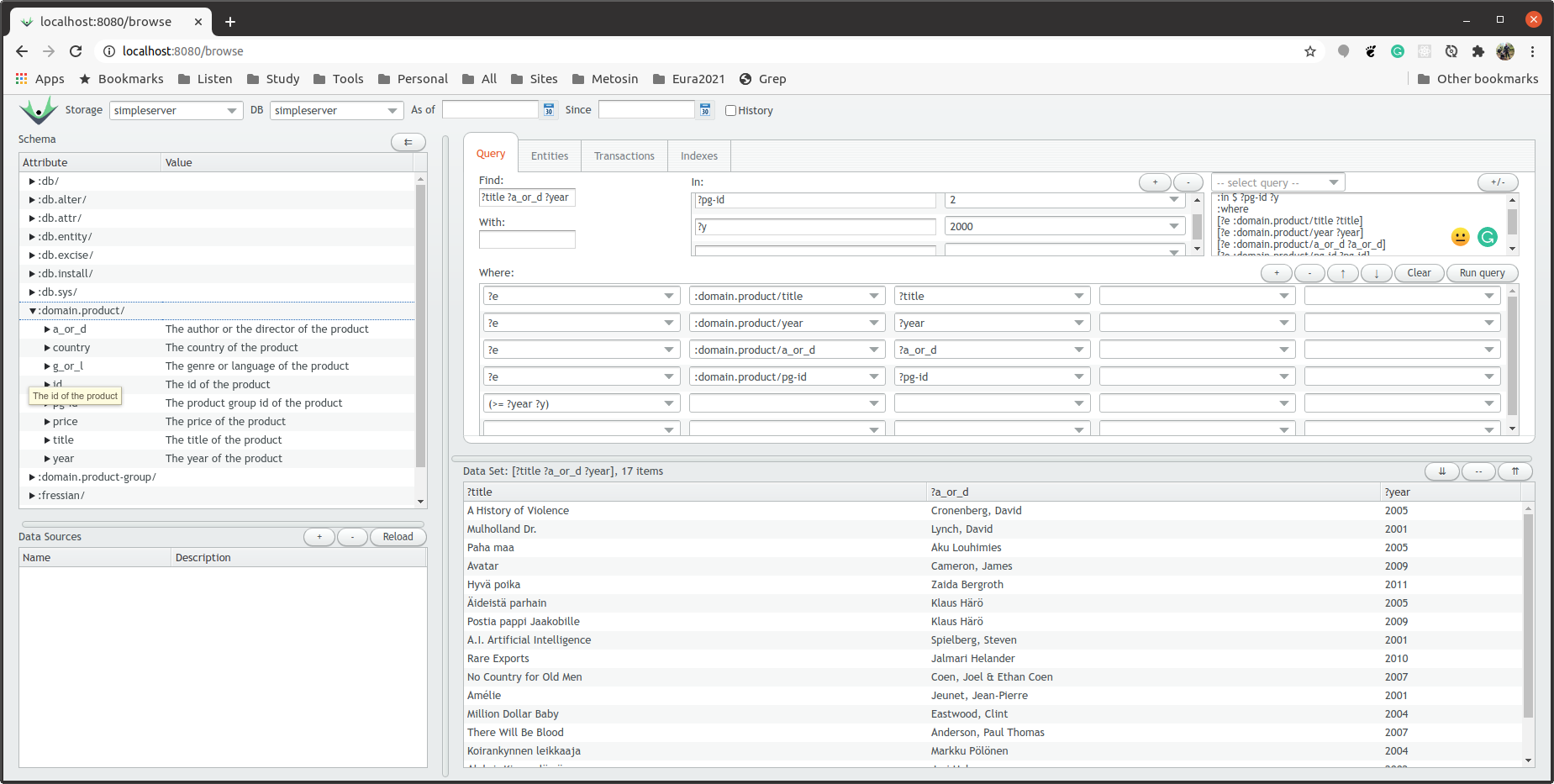 Datomic Console