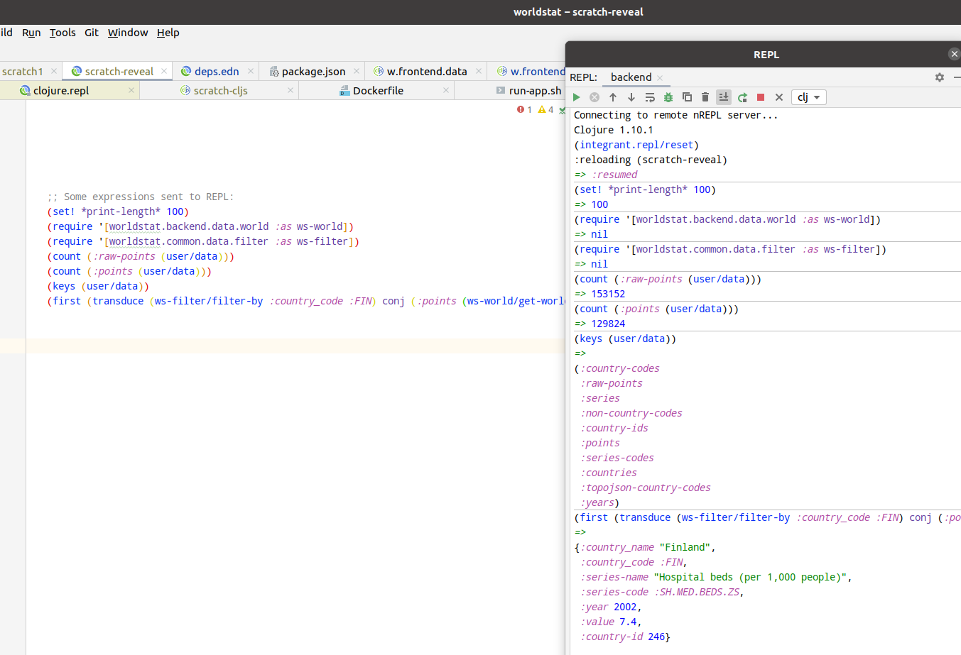 Cursive REPL output window