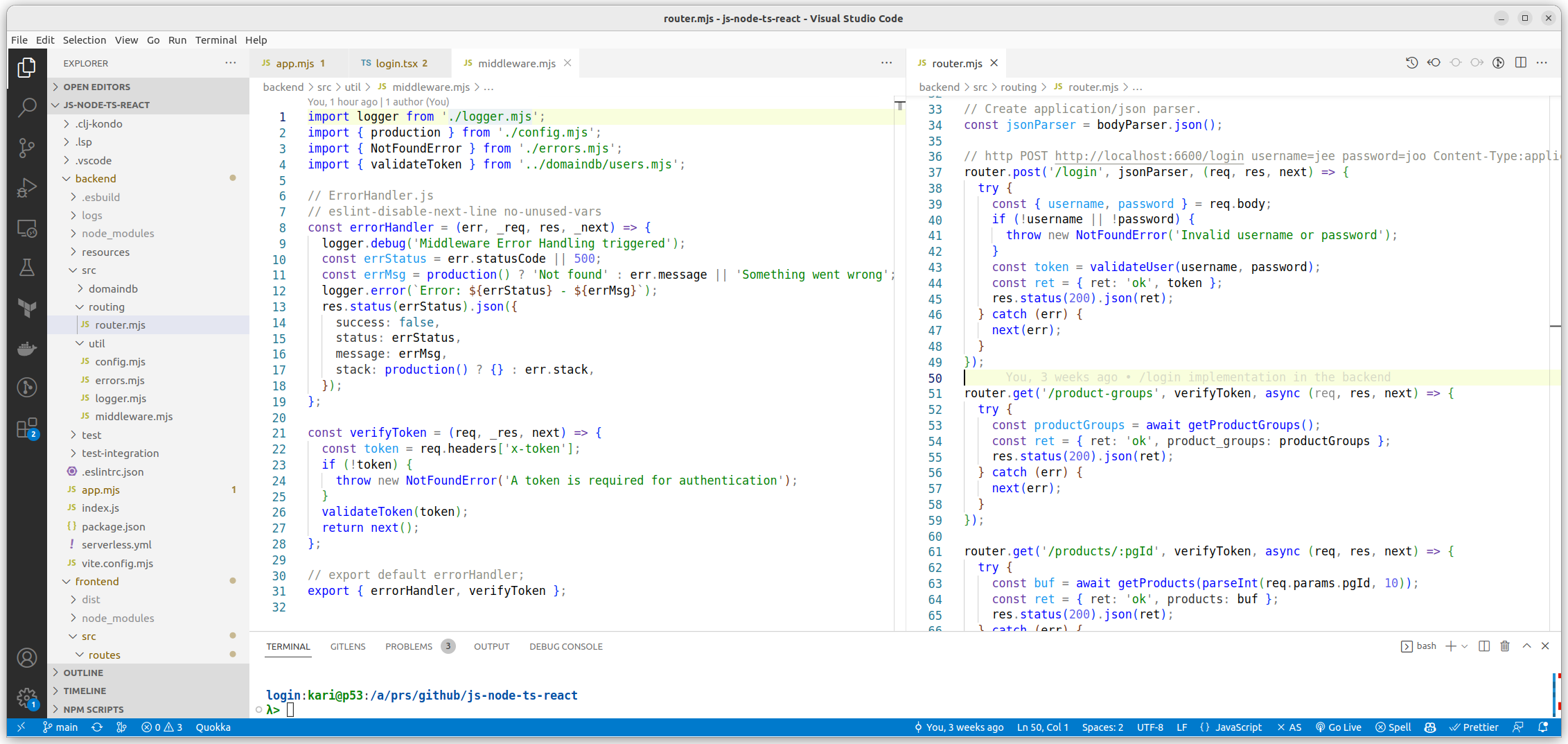 Javascript API Authentication