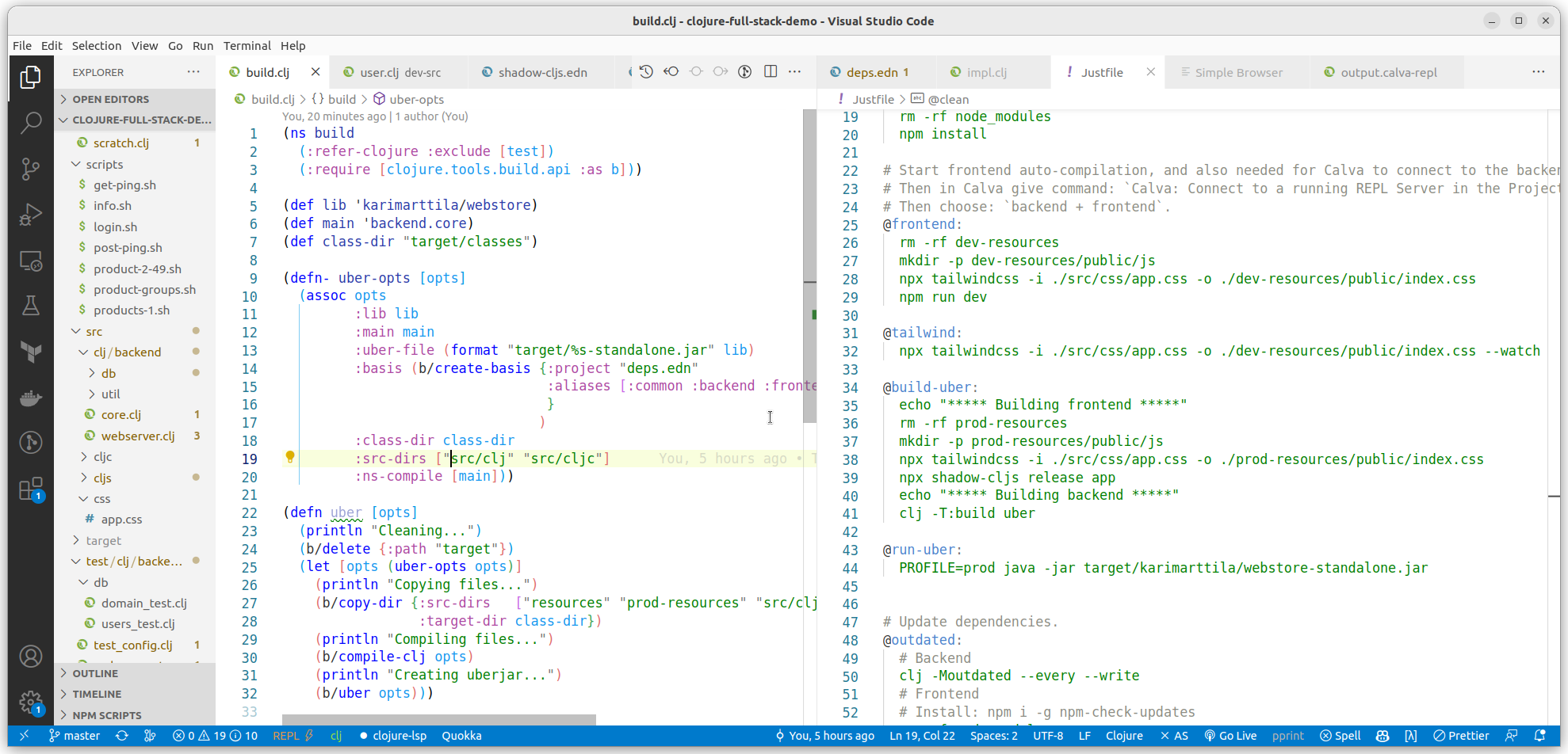 Clojure build configuration